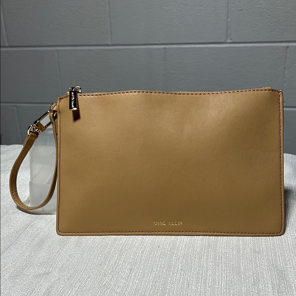 Anne Klein Camel Wristlet Bag